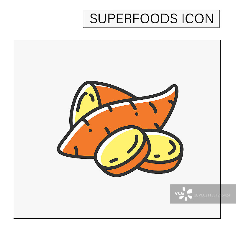 甘薯彩色图标图片素材