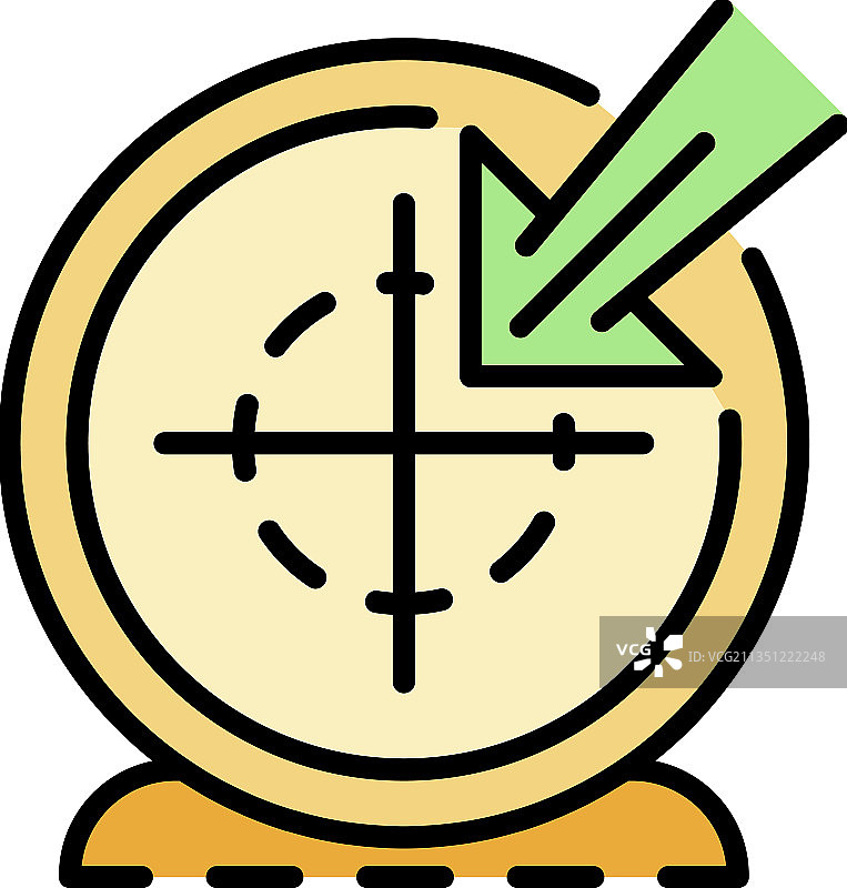 Vlog目标图标彩色轮廓图片素材