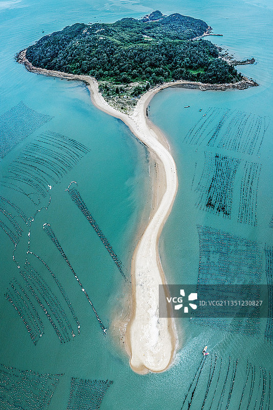 福建东山鱼骨沙洲图片素材