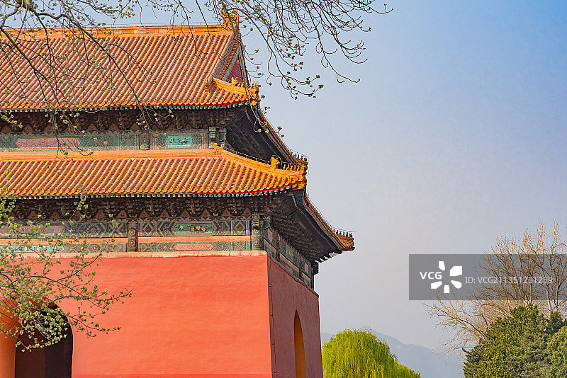 北京明十三陵神路长陵神功圣德碑亭图片素材