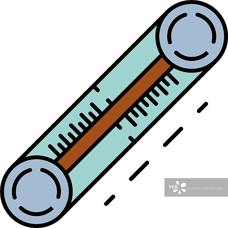 护发素温度计图标颜色轮廓图片素材