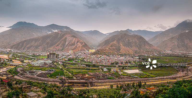 西部小城（陇南武都）图片素材