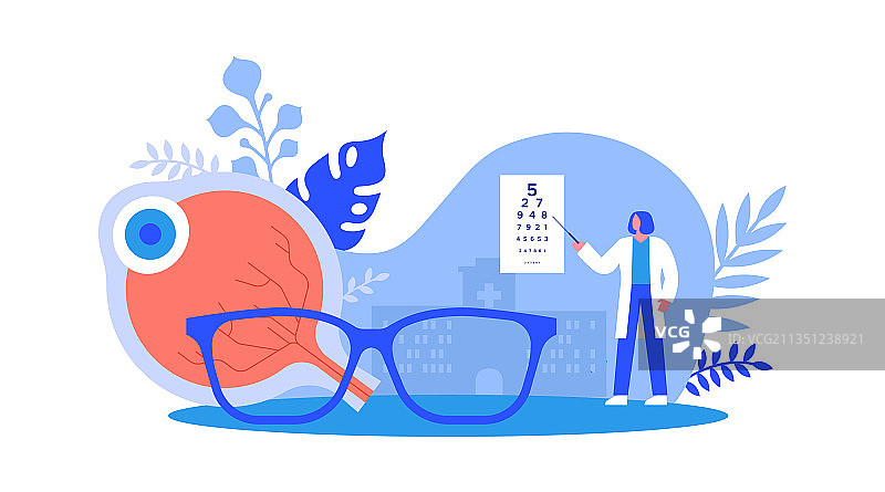 视力医生眼镜视力测试隔离图片素材