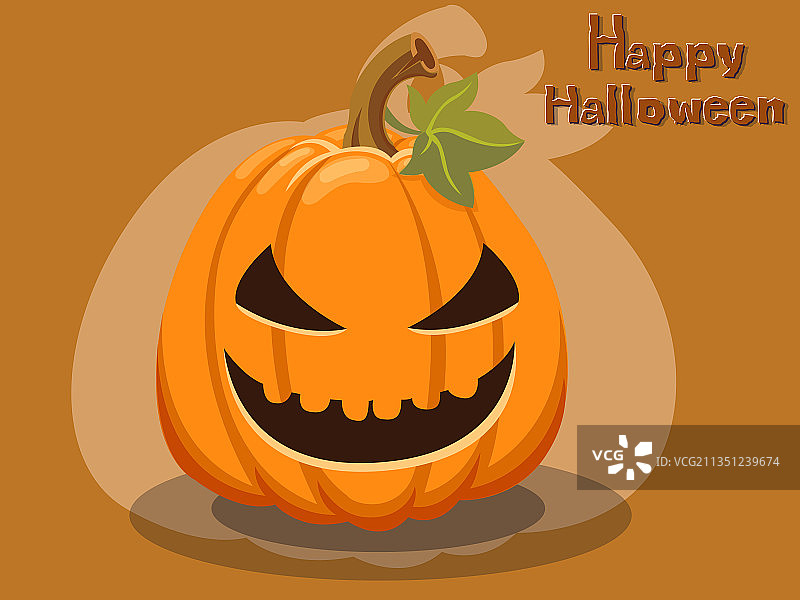 背景上的万圣节南瓜卡通图片素材