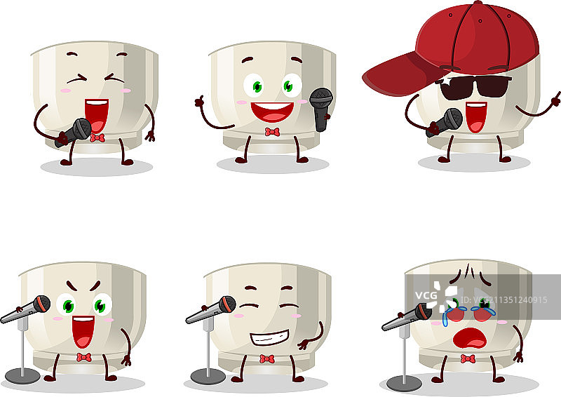 清酒杯的可爱卡通设计概念图片素材