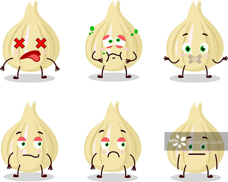 表示拒绝的大蒜卡通形象图片素材