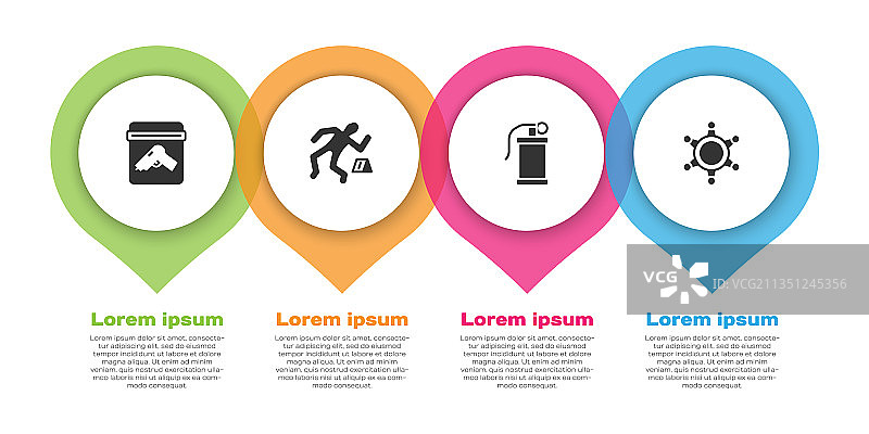 带枪犯罪现场手持烟雾证据袋套装图片素材