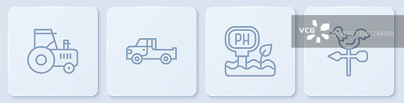 拖拉机土壤酸碱度测试皮卡车套装图片素材