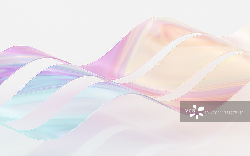 流动渐变的布料 3D渲染图片素材