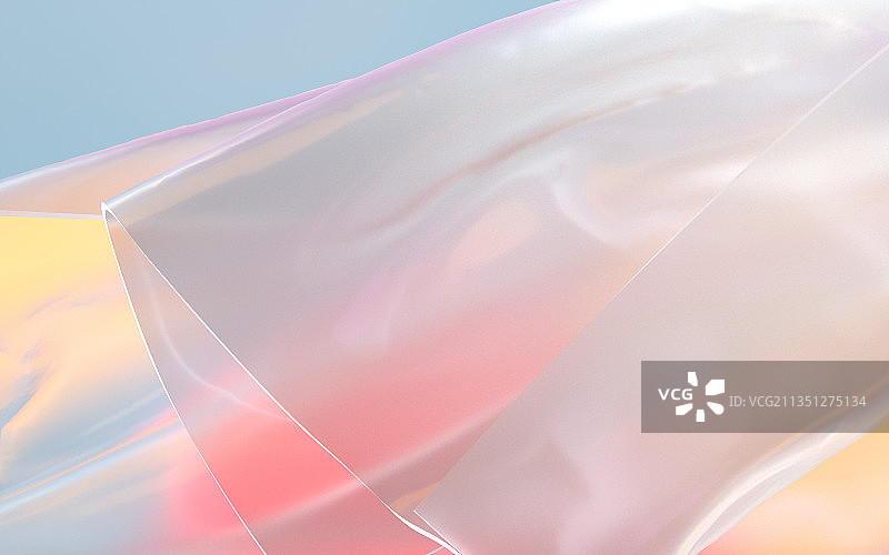 流动渐变的布料 3D渲染图片素材