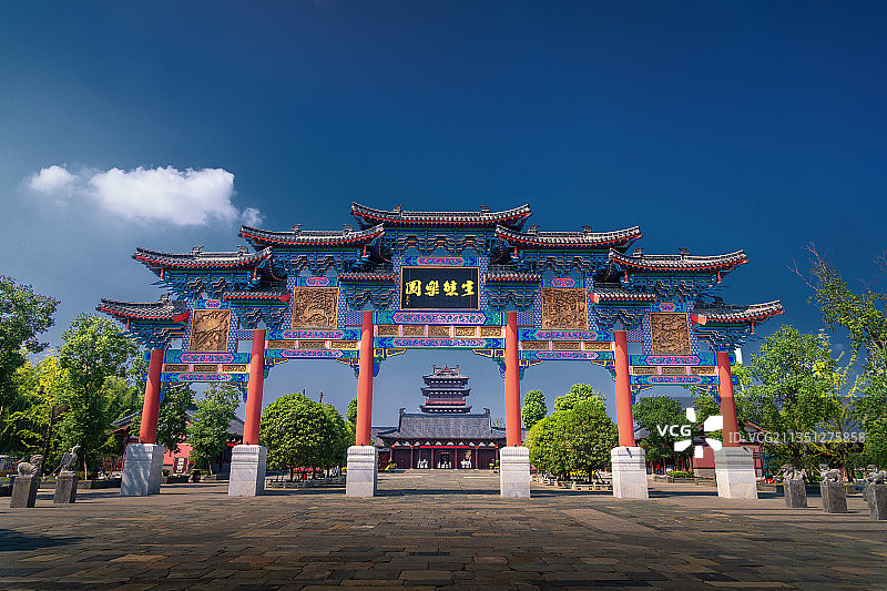 生态园园门+安徽省阜阳市颍泉区生态园图片素材