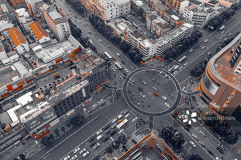 十字路口+安徽省阜阳市颍泉区图片素材