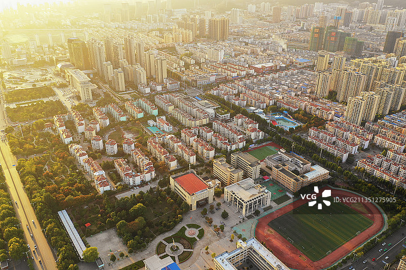 老城新貌+安徽省淮北市相山区图片素材