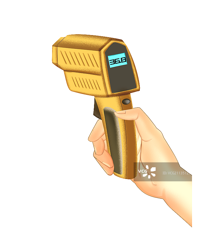 手持体温计插画元素图片素材