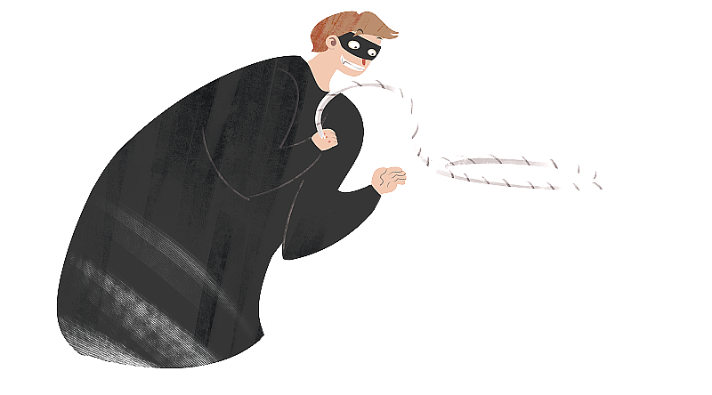 诈骗犯插画元素图片素材