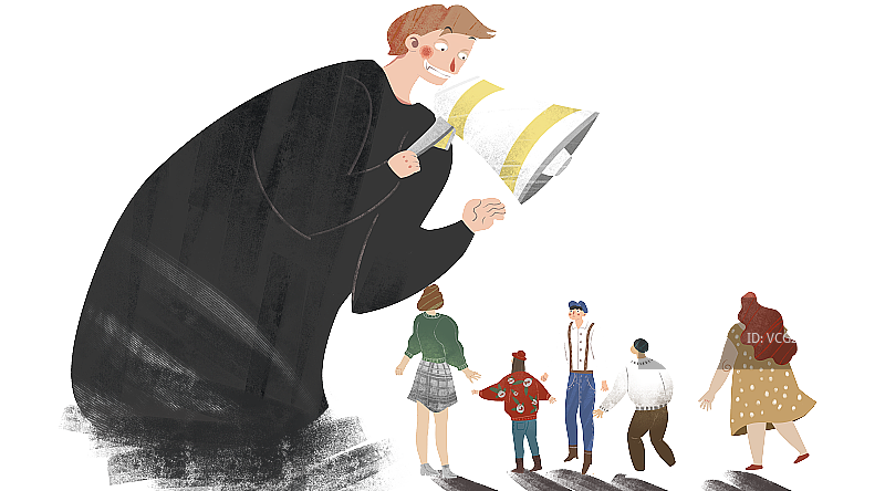 传销诈骗洗脑插画元素图片素材