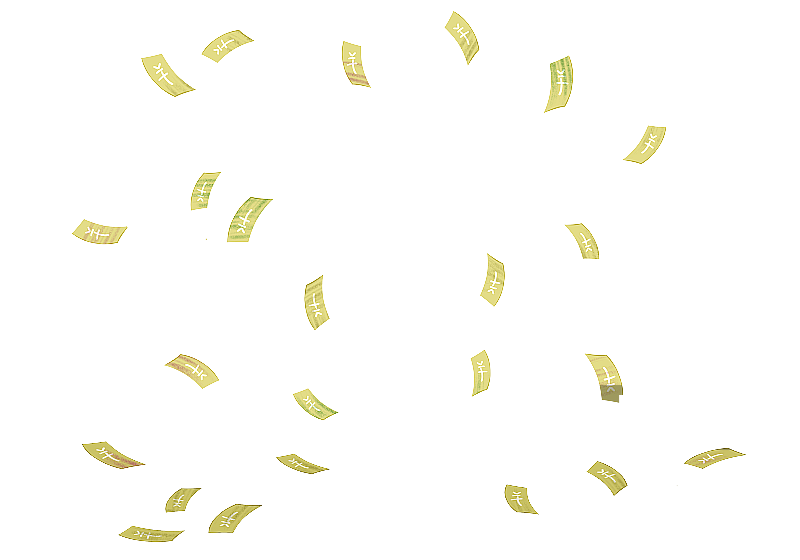 飘落的金钱插画元素图片素材