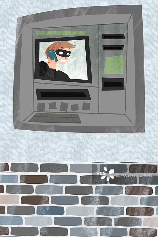 电信诈骗插画背景图片素材