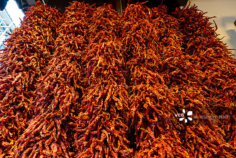 广西阳朔西街出售的辣椒图片素材