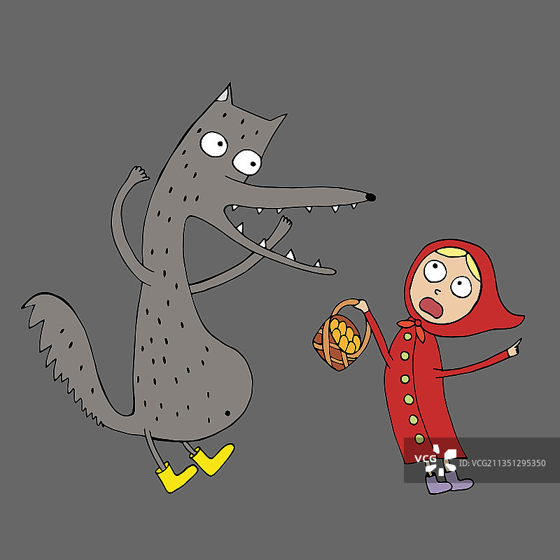 儿童图书：小红帽图片素材