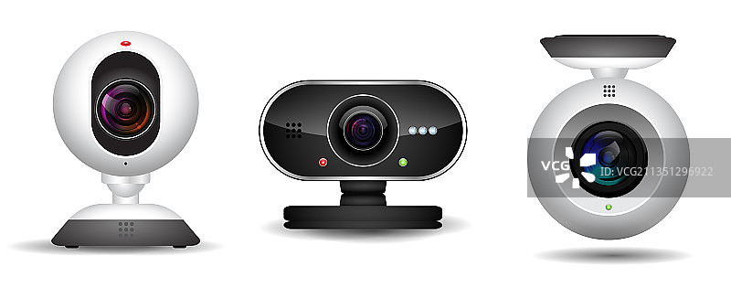 逼真的个人电脑摄像头隔离素材图片素材