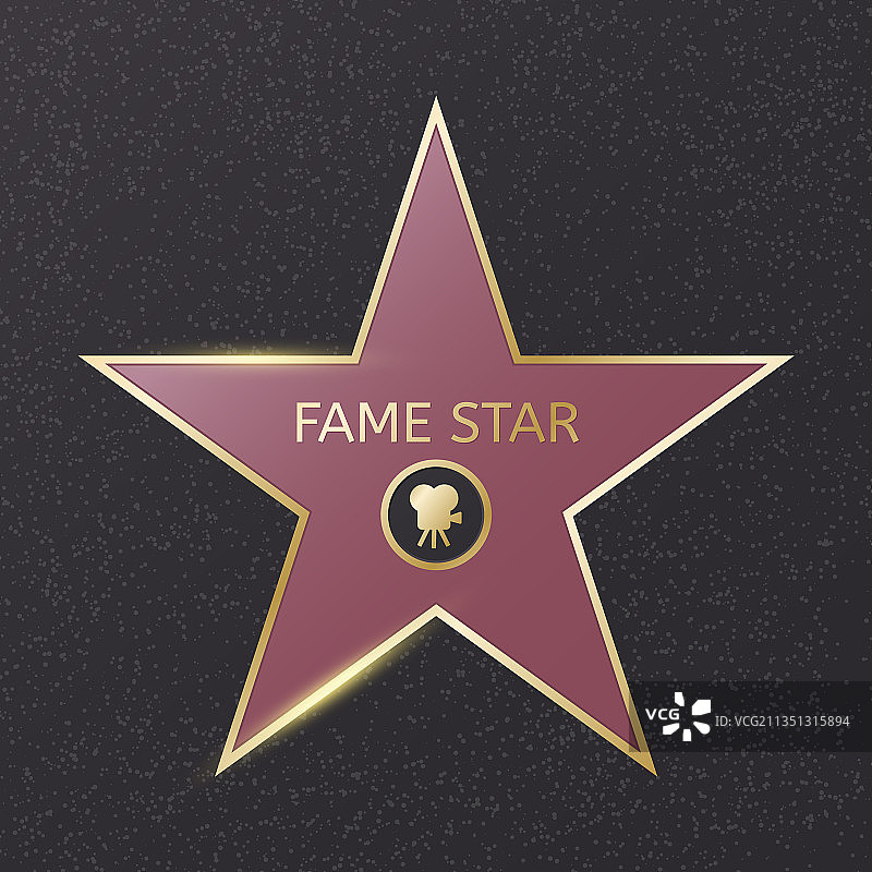 好莱坞荣誉之星空白电影奖图片素材