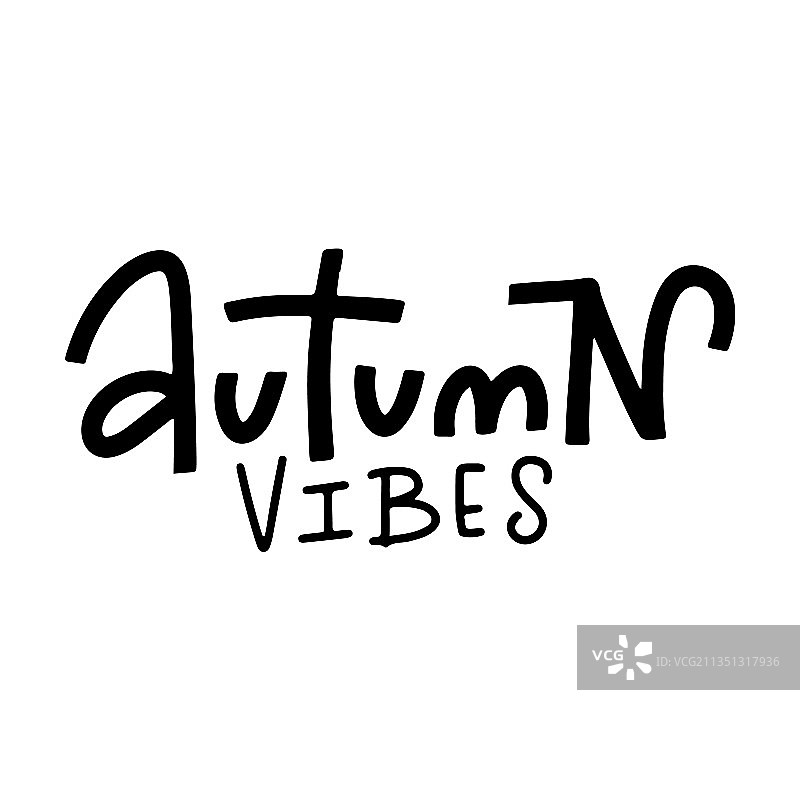 手写字体：秋日氛围图片素材