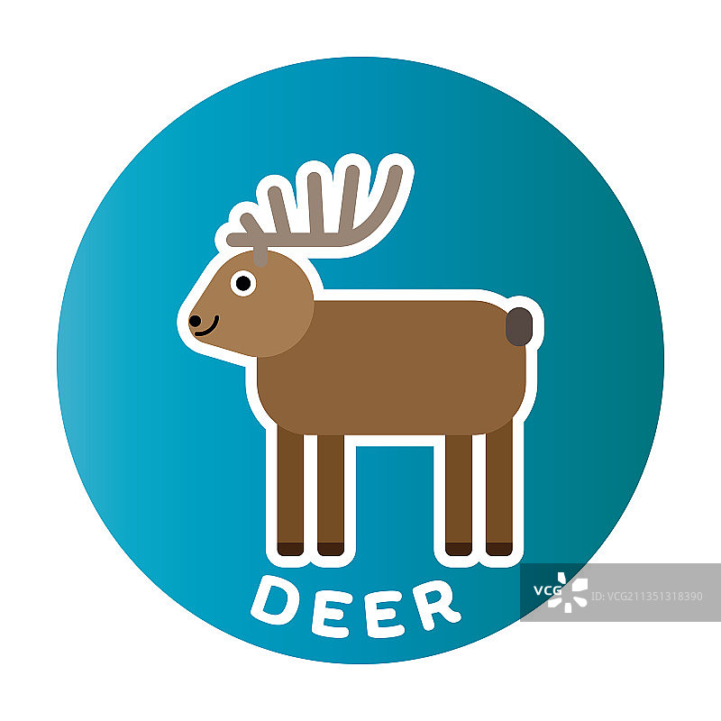 快乐的小鹿儿童卡通形象图片素材