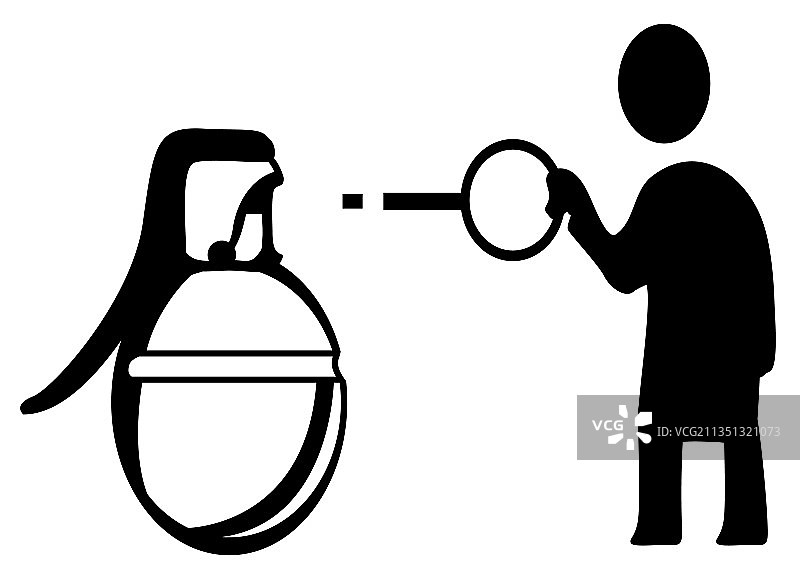 手榴弹拉环符号图片素材