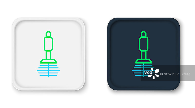 白色背景上的线条马桶刷图标图片素材