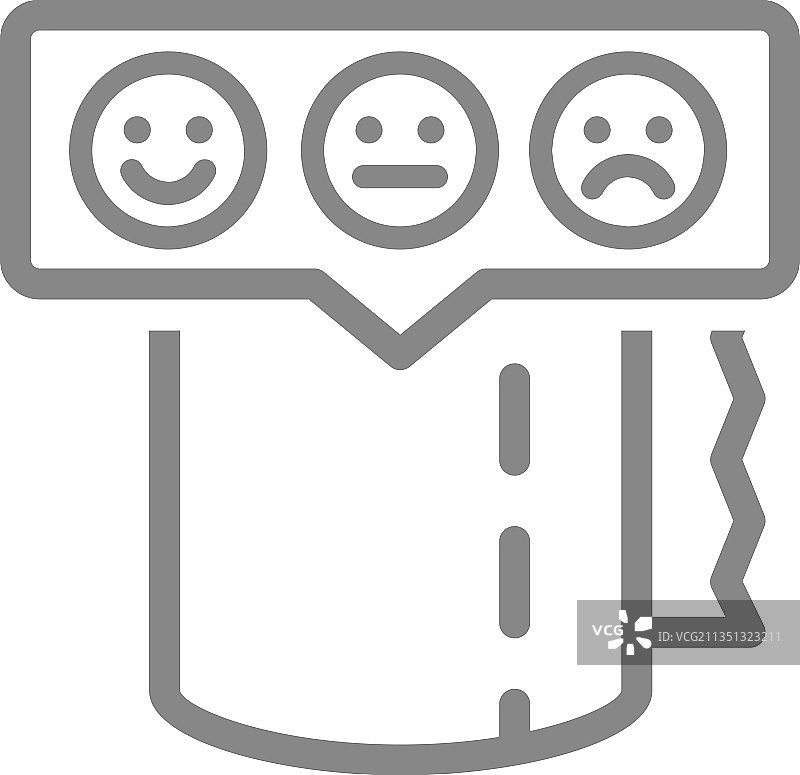 带有快乐、悲伤和中性表情的卫生纸图片素材