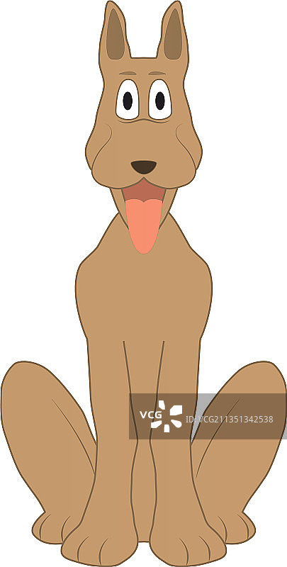 友好的小狗卡通图片素材