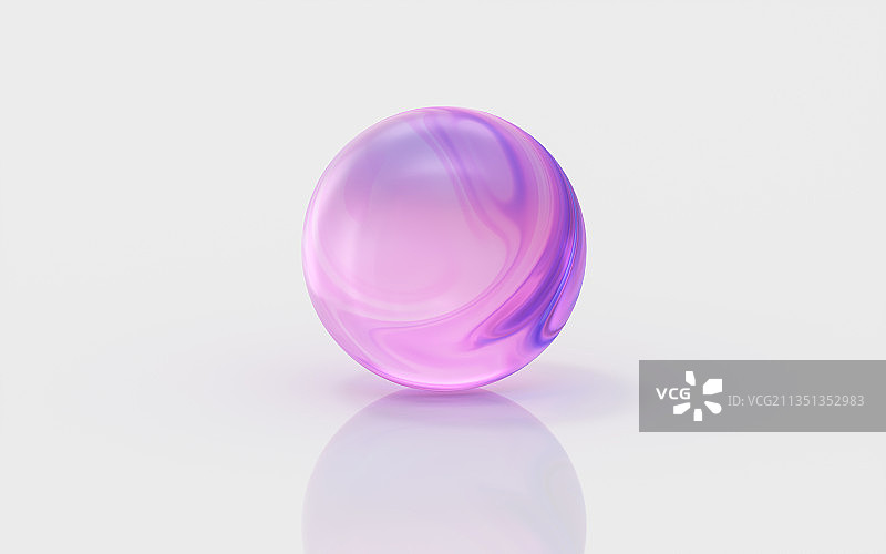 彩色玻璃球 3D渲染图片素材