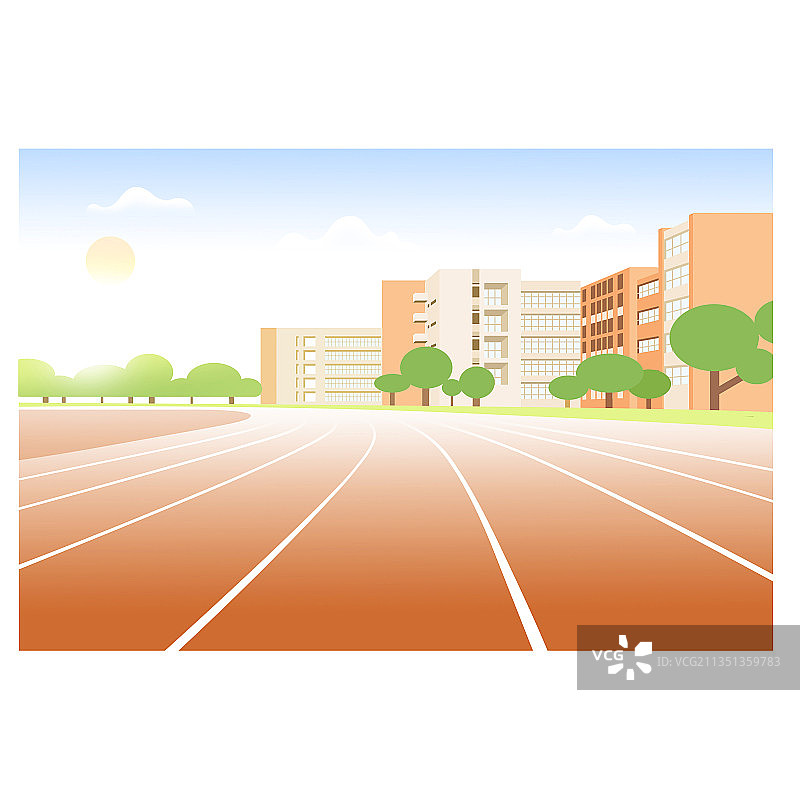学校的操场跑道图片素材