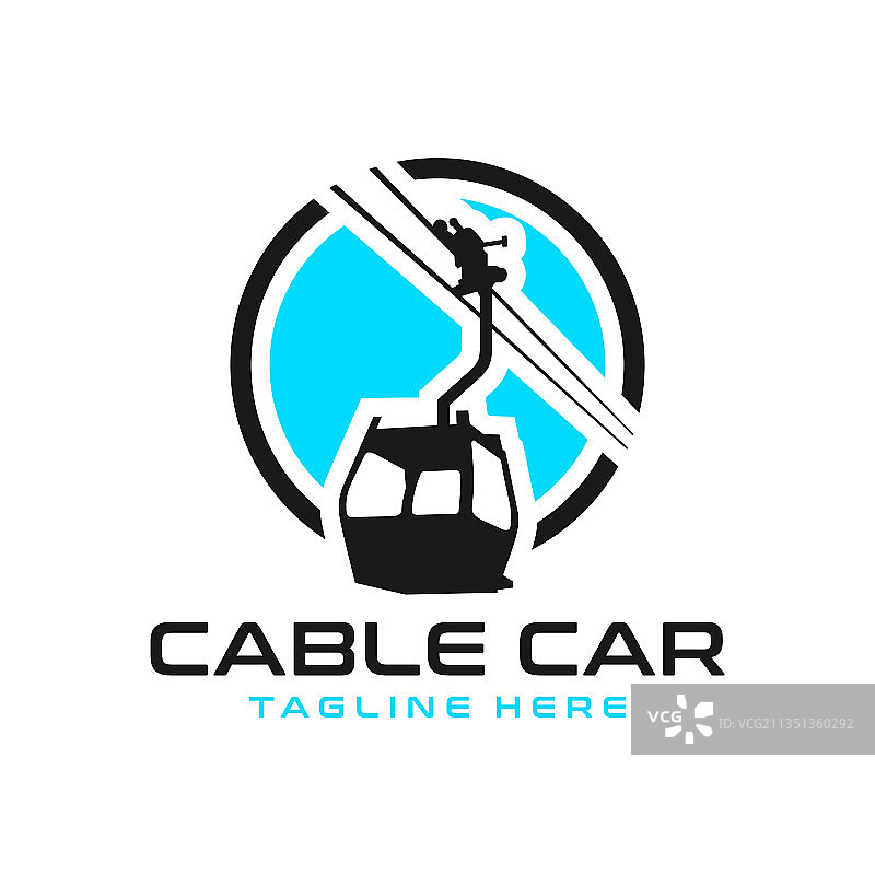 山上的缆车灵感标志图片素材