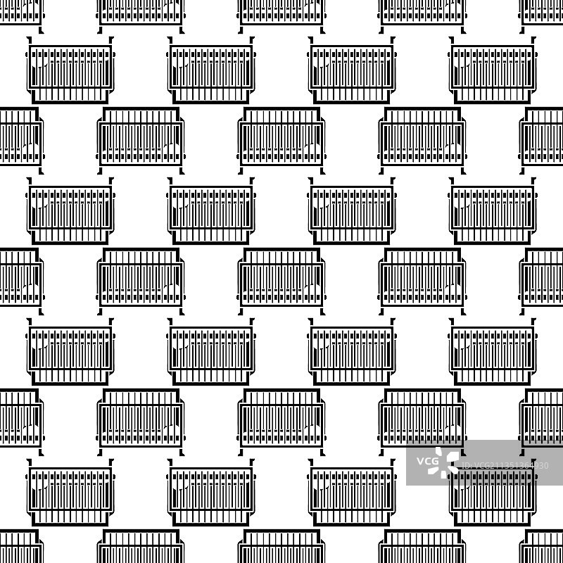 婴儿床图案无缝图片素材