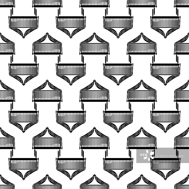 婴儿床图案无缝设计图片素材