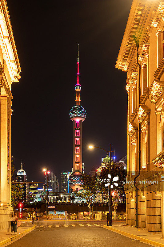 中国上海外滩万国建筑东方明珠图片素材