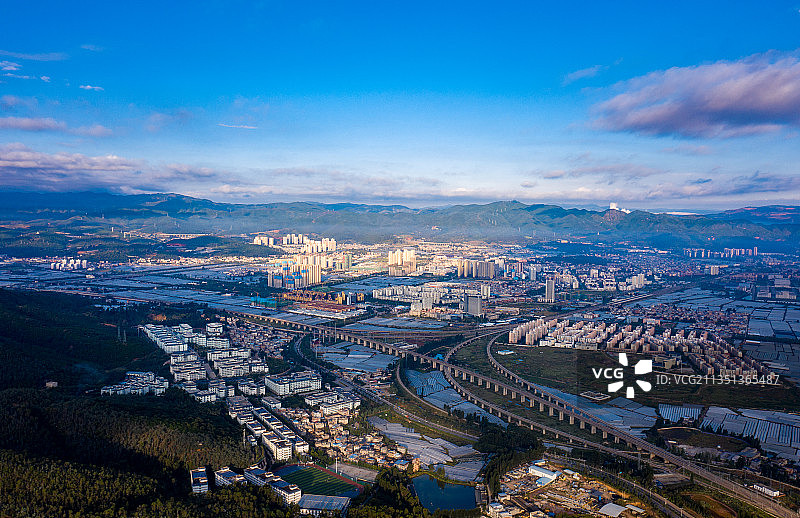 昆明市晋宁区昆阳城全景图片素材