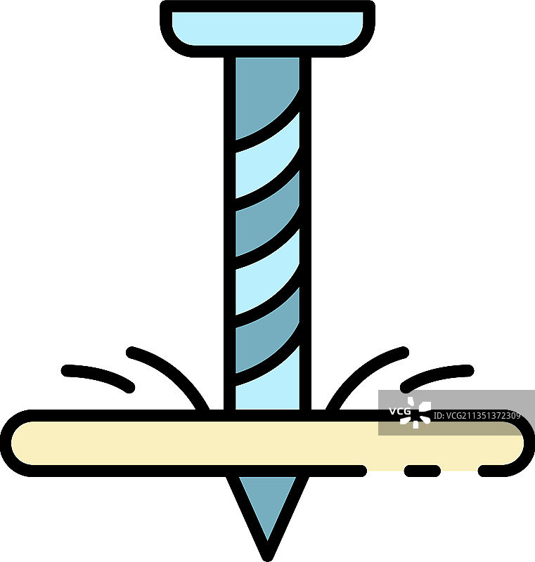 自攻螺钉轮廓图标图片素材
