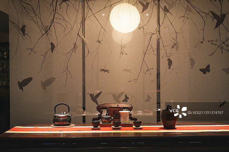 中式茶空间图片素材