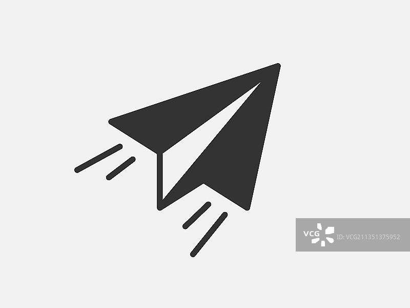 白色背景上的飞机玩具线性图标图片素材