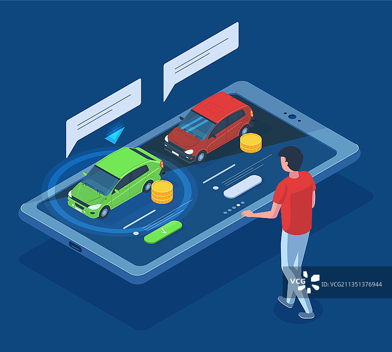 2.5D轿车租赁购买共享汽车图片素材
