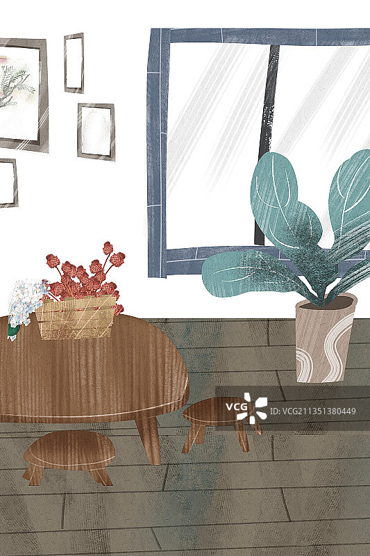 室内家居插画背景图片素材