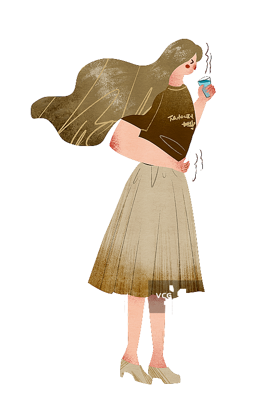 女性生理期插画元素图片素材