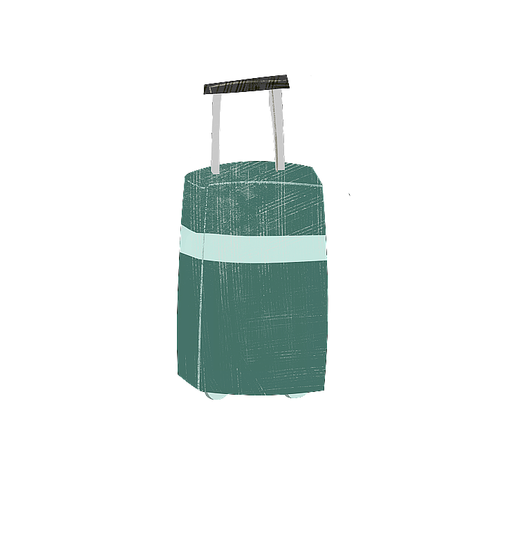 行李拉杆箱插画元素图片素材