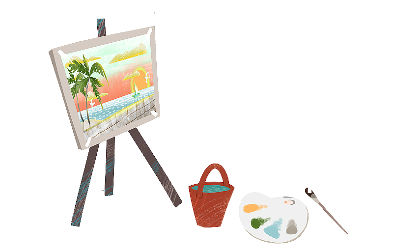 绘画用具插画元素图片素材