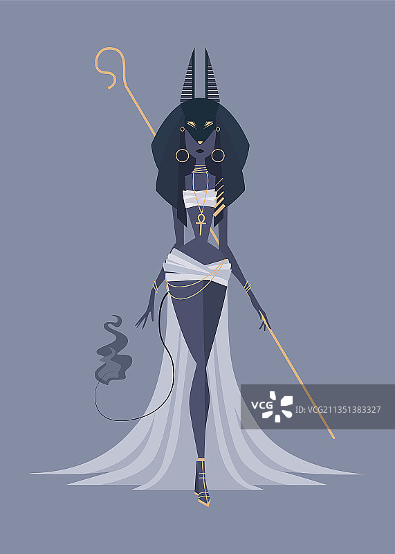 埃及的阿努比斯女性怪物神图片素材