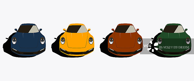 彩色跑车图片素材