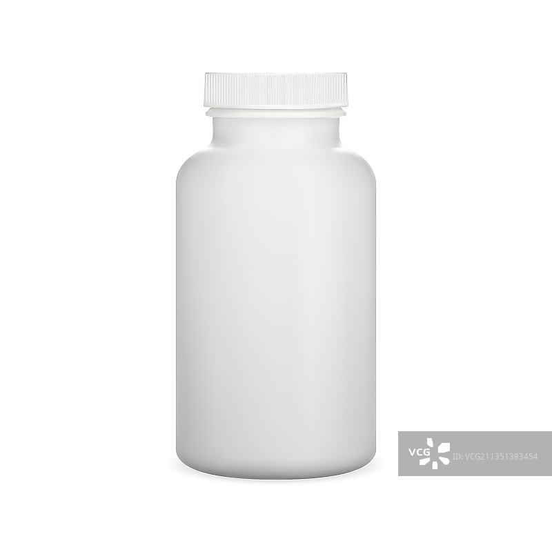 白色维生素胶囊塑料药瓶图片素材